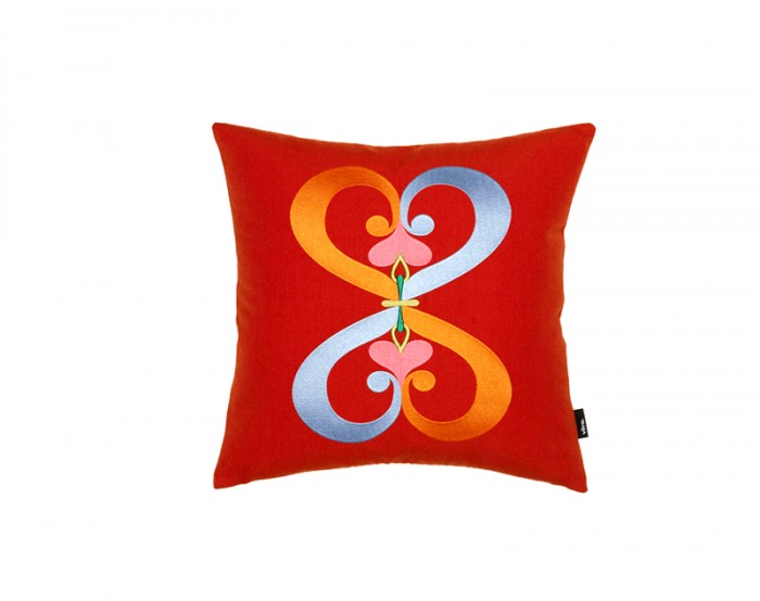 Embroidered Pillows - Double Heart